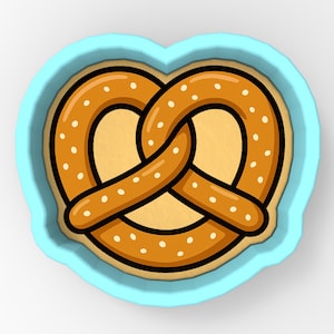Soft Pretzel Cookie Cutter | Stamp | Stencil - SHARP EDGES - FAST Shipping - Choose Your Own Size! #1