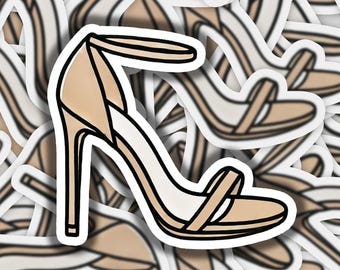 High Heel Shoe Vinyl Sticker | Dishwasher Safe & Durable | Custom Sizes | Fast Shipping | Made in USA 1