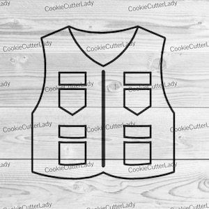 Fishing Vest Stencil | REUSABLE, DURABLE, WASHABLE Craft Stencil | Use for Signs, Walls, Canvas & More!