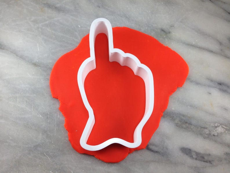 Foam Finger Cookie Cutter Outline 1 SHARP EDGES FAST Etsy
