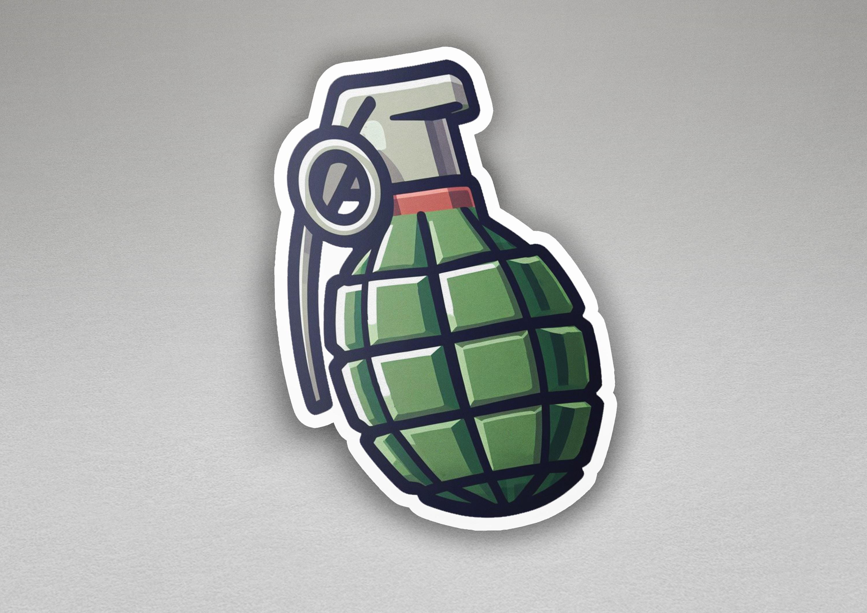 Grenade Vinyl Sticker | Dishwasher Safe & Durable | Custom Sizes