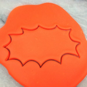 Comic Book Pow Cookie Cutter Outline #1 - SHARP EDGES - FAST Shipping - Choose Your Own Size!