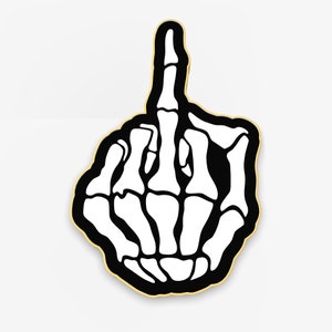 Skeleton Middle Finger Heart Cookie Cutter | Stamp | Stencil - SHARP EDGES - FAST Shipping - Choose Your Own Size!