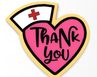 Nurse Hat Cookie Cutter | Stamp | Stencil | SHARP EDGES - FAST Shipping - Choose Your Own Size!