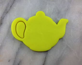 Teapot Cookie Cutter 2-Piece, Stamp & Outline #1 - SHARP EDGES - FAST Shipping - Choose Your Own Size!