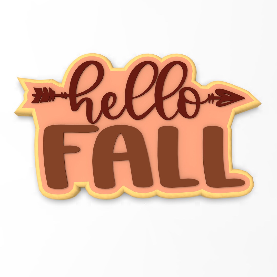 Hello Fall Cookie Cutter | Stamp | Stencil - SHARP EDGES - FAST ...
