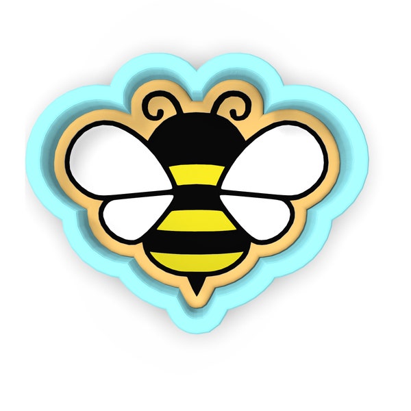 Bee Cookie Cutter | Stamp | Stencil - SHARP EDGES - FAST Shipping - Choose Your Own Size! #2