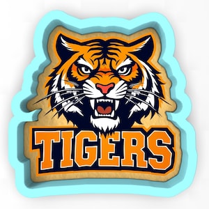 Tigers Words 2 Cookie Cutter | Stamp | Stencil - SHARP EDGES - FAST Shipping - Choose Your Own Size! #1