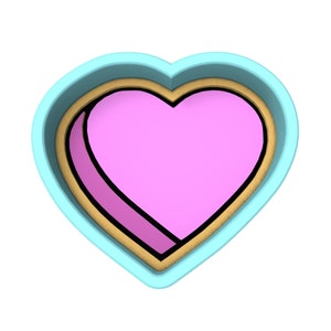Valentine Candy Heart Blank Cookie Cutter | Stamp | Stencil #2