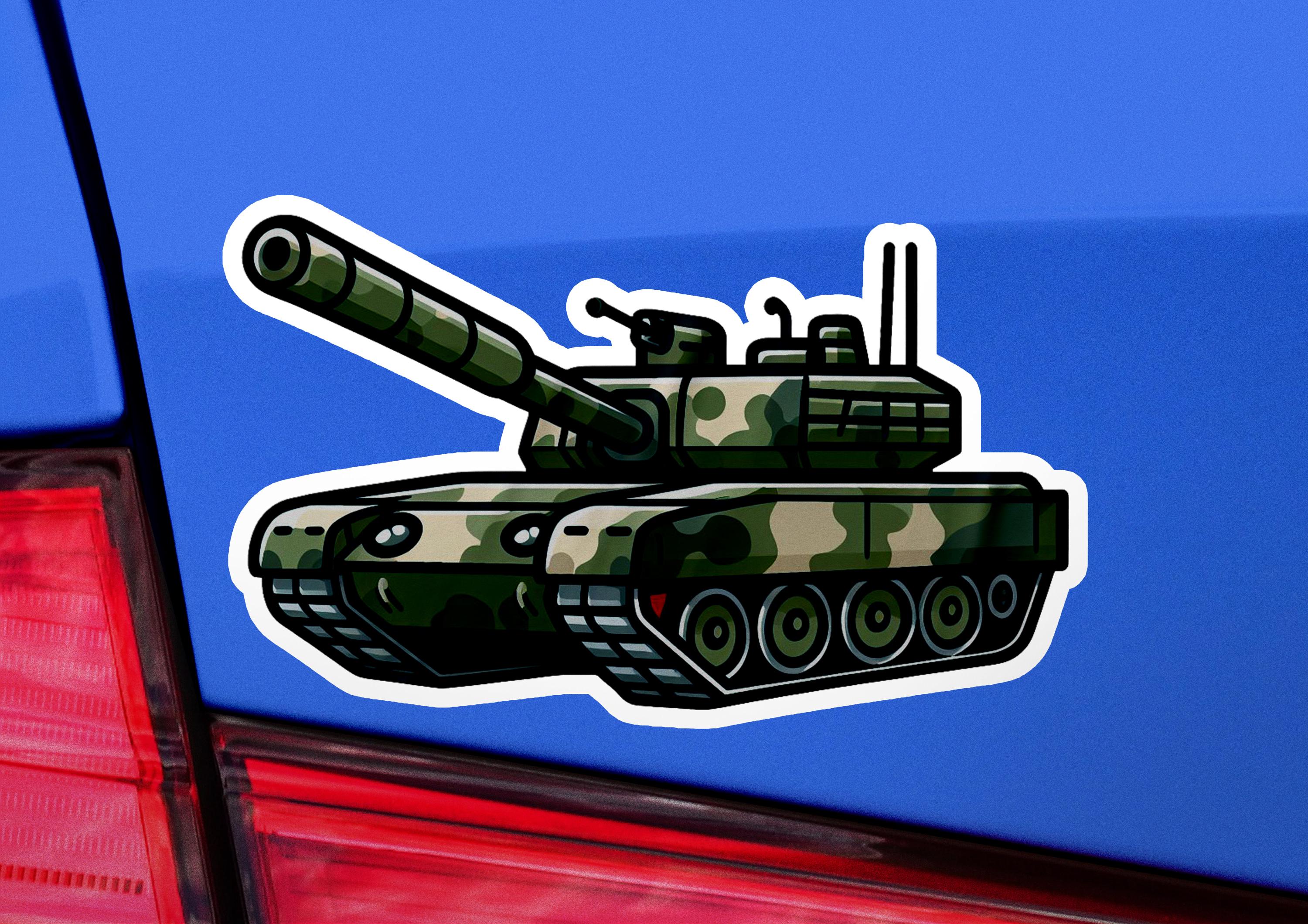 Army Tank Vinyl Sticker | Dishwasher Safe & Durable | Custom Sizes ...