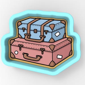 Cortador de galletas/sello/plantilla Suitcases Travel 1 - BORDES AFILADOS - Envío RÁPIDO - ¡Elige tu propio tamaño! #1