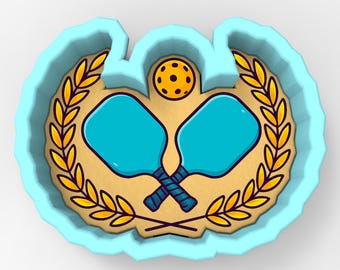 Pickleball Emblem 2-Ausstecher | Stempel | Schablone - SCHARFE KANTEN - SCHNELLER Versand - Wählen Sie Ihre eigene Größe! #1