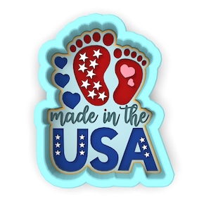 Made in the USA Cookie Cutter | Stamp | Stencil #1