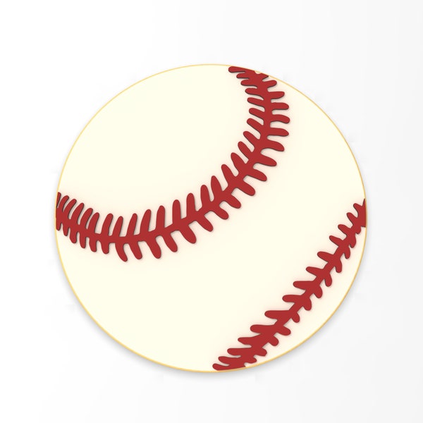 Baseball Cookie Cutter | Stamp | Stencil - SHARP EDGES - FAST Shipping - Choose Your Own Size!