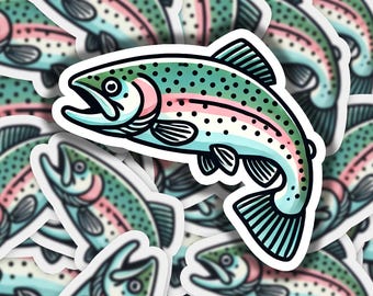 Trout 1 Vinyl Sticker | Dishwasher Safe & Durable | Custom Sizes | Fast Shipping | Made in USA 1