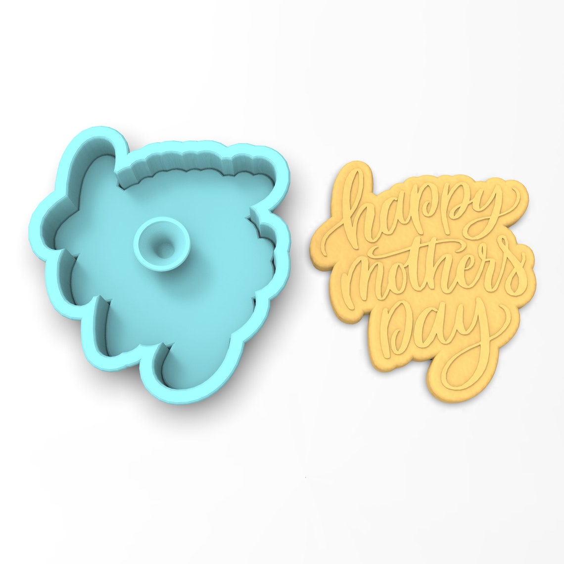 Happy Mother's Day Cookie Cutter Stamp Stencil SHARP Etsy