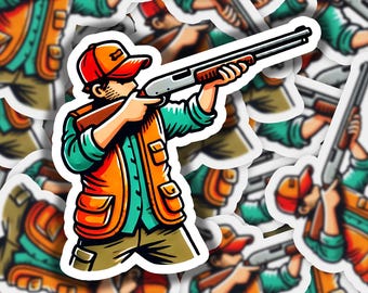 Duck Hunting Shotgun Vinyl Sticker | Dishwasher Safe & Durable | Custom Sizes | Fast Shipping | Made in USA 1