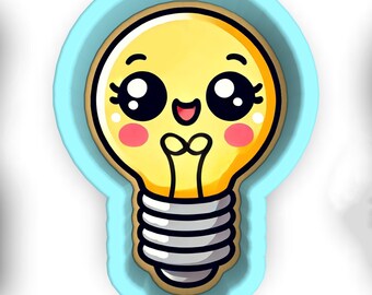 Gloeilamp Happy Cookie Uitsteker | Stempel | Sjabloon - SCHERPE RANDEN - SNELLE verzending - Kies je eigen maat! #1