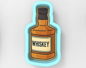 Whiskey Bottle Cookie Cutter | Stamp | Stencil - SHARP EDGES - FAST Shipping - Choose Your Own Size! #1