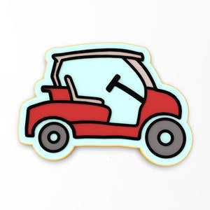 Golf Cart Cookie Cutter | Stamp | Stencil - SHARP EDGES - FAST Shipping - Choose Your Own Size! #1