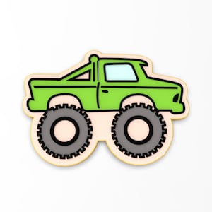 Monster Truck Cookie Cutter | Stamp | Stencil - SHARP EDGES - FAST Shipping - Choose Your Own Size! #1