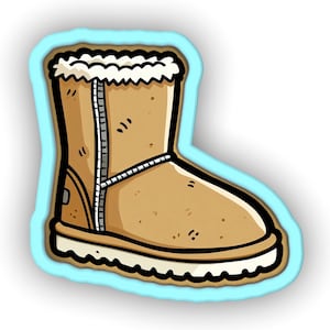 Designer Winter Boot Cookie Cutter | Stamp | Stencil - SHARP EDGES - FAST Shipping - Choose Your Own Size! #1