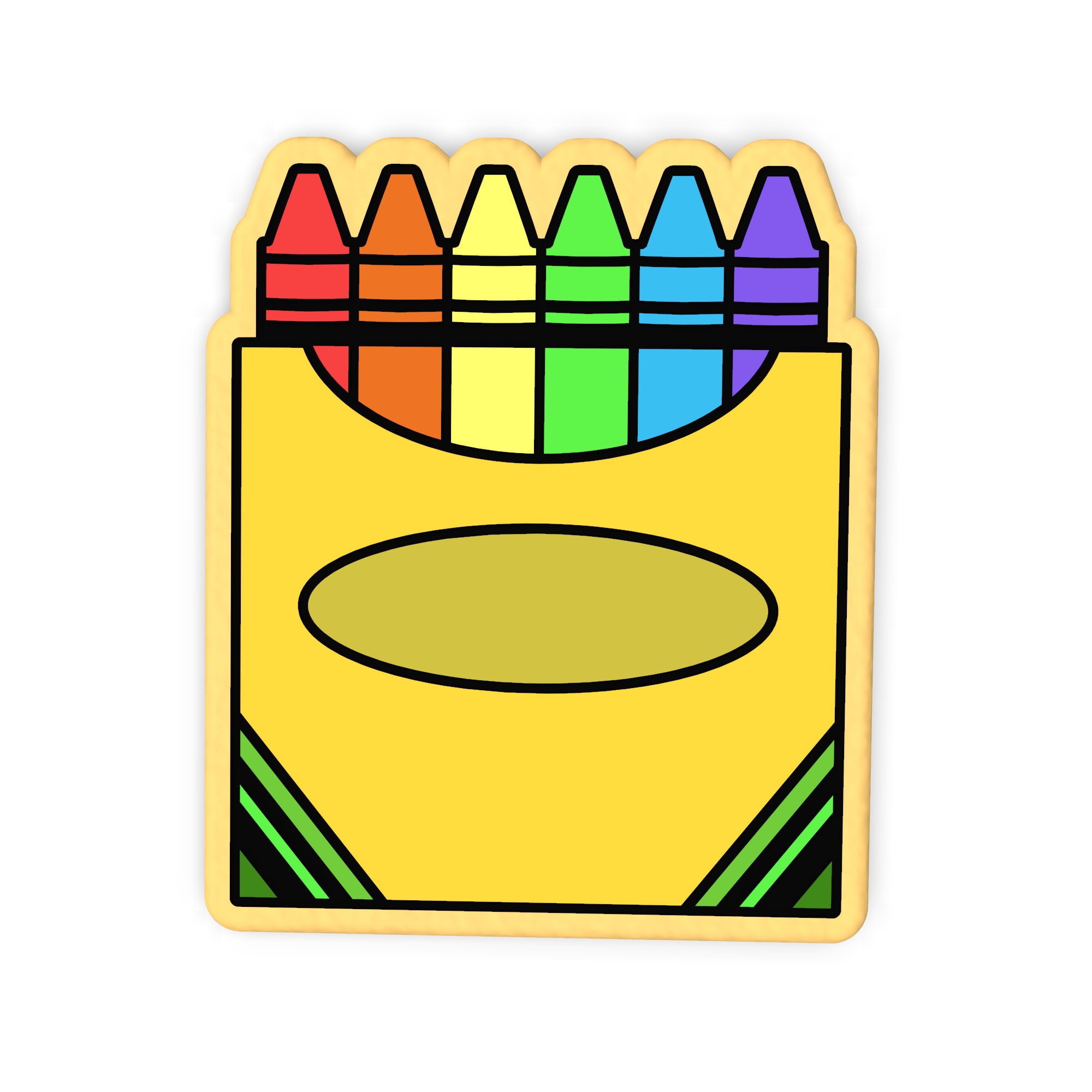 Crayon Box Cookie Cutter | Stamp | Stencil - SHARP EDGES - FAST Shipping - Choose Your Own Size!