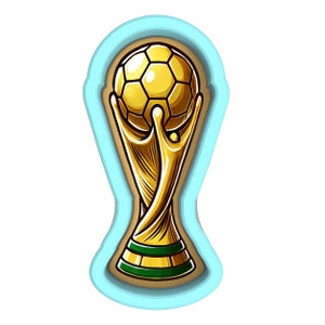 Soccer Trophy Cup Cookie Cutter | Stamp | Stencil - SHARP EDGES - FAST Shipping - Choose Your Own Size! #1