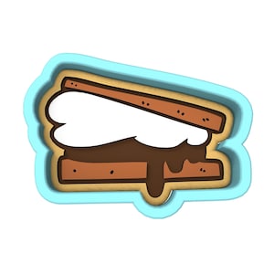 Smores Cookie Cutter | Stamp | Stencil - SHARP EDGES - FAST Shipping - Choose Your Own Size! #2A