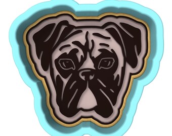 Boxer Cookie Cutter | Stamp | Stencil #1
