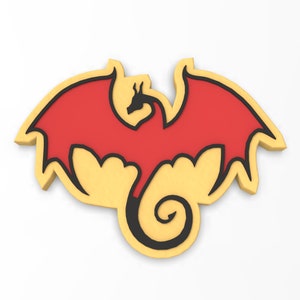 Dragon Cookie Cutter | Stamp | Stencil - SHARP EDGES - FAST Shipping - Choose Your Own Size!