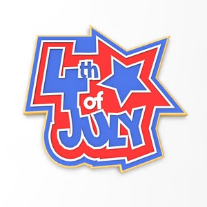 4th of July Cutter - SHARP EDGES - FAST Shipping - Choose Your Own Size! #2