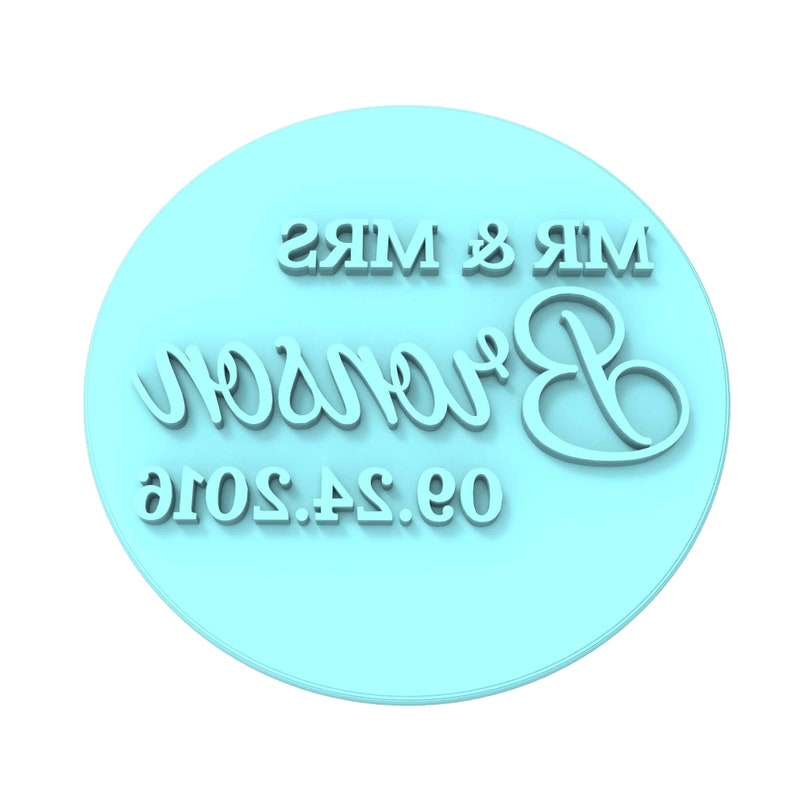 CUSTOM Cookie Stamp & Cutter Wedding Names with Date, Cookie Biscuit Stamp Fondant Wedding Clay Cake Decorating Icing Cupcakes No