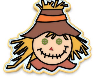 à l'emporte-pièce tête d'épouvantail | Timbre | Pochoir - BORDS TRANCHANTS - Expédition rapide - Choisissez votre propre taille ! #1