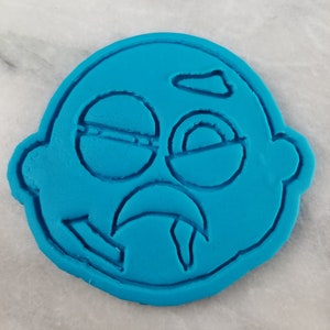 Zombie Face Cookie Cutter 2-Piece, Outline & Stamp 1 - SHARP EDGES - FAST Shipping - Choose Your Own Size!