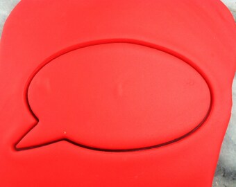 Speech Bubble #1 Cookie Cutter - SHARP EDGES - FAST Shipping - Choose Your Own Size!