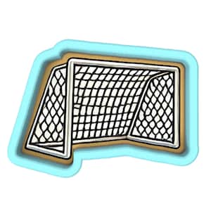 Soccer Goal Cookie Cutter | Stamp | Stencil - SHARP EDGES - FAST Shipping - Choose Your Own Size! #1