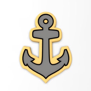 Anchor Cookie Cutter | Stamp | Stencil - SHARP EDGES - FAST Shipping - Choose Your Own Size! #1