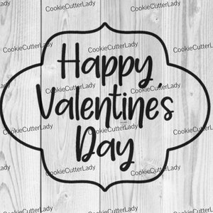 Happy Valentines Day Plaque Stencil | REUSABLE, DURABLE, WASHABLE Craft Stencil | Use for Signs, Walls, Canvas & More!2