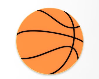 Basketball Cookie Cutter | Stamp | Stencil - SHARP EDGES - FAST Shipping - Choose Your Own Size!