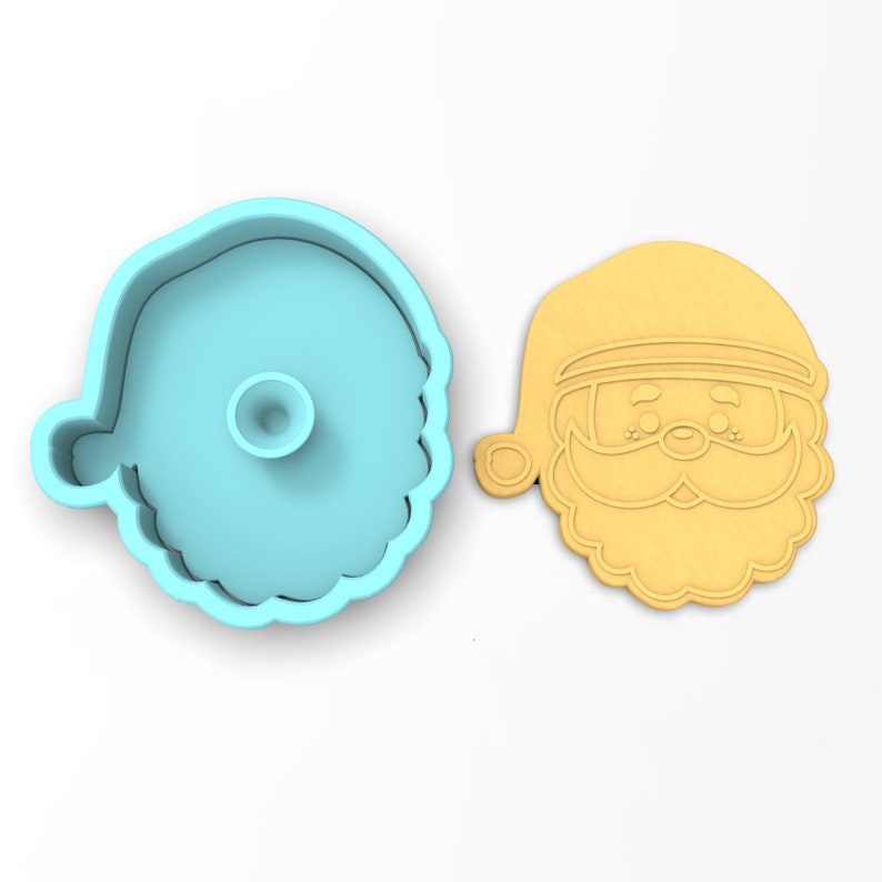 Santa Claus Face Cookie Cutter Stamp Stencil SHARP EDGES Etsy