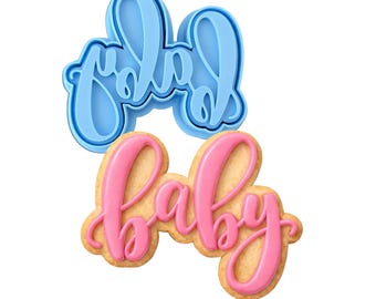Baby Script 1 Cookie Cutter | Stamp | Stencil - SHARP EDGES - FAST Shipping - Choose Your Own Size!