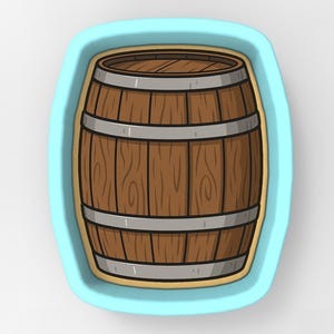 Barrel Cookie Cutter | Stamp | Stencil - SHARP EDGES - FAST Shipping - Choose Your Own Size! #1