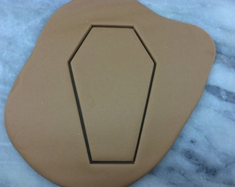 Coffin Cookie Cutter Outline - SHARP EDGES - FAST Shipping - Choose Your Own Size!