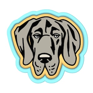 Great dane koekjesvorm | Stempel | Sjabloon #1
