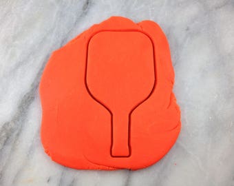 Pickle Ball Paddle Cookie Cutter Outline - SHARP EDGES - FAST Shipping - Choose Your Own Size!