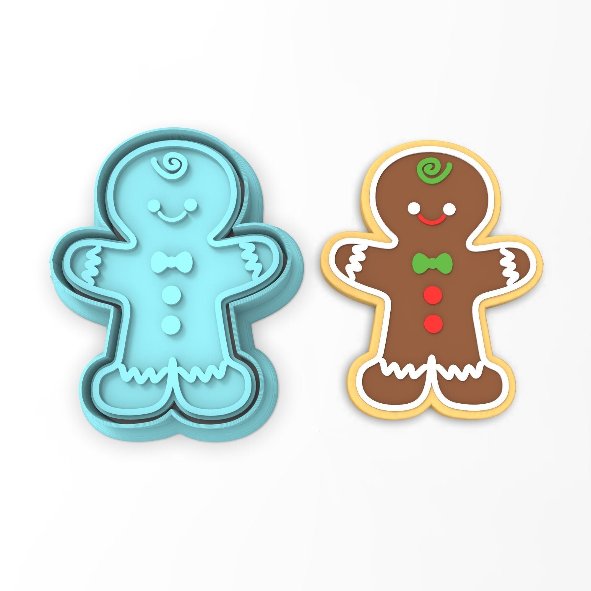 Gingerbread Man Cookie Cutter | Stamp | Stencil - SHARP EDGES - FAST ...