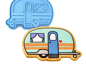Camper Cookie Cutter | Stamp | Stencil - SHARP EDGES - FAST Shipping - Choose Your Own Size! #2