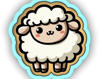 Sheep Lamb Cute Cookie Cutter | Stamp | Stencil - SHARP EDGES - FAST Shipping - Choose Your Own Size! #1