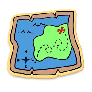 à l'emporte-pièce Carte au trésor | Timbre | Pochoir - BORDS TRANCHANTS - Expédition rapide - Choisissez la vôtre !